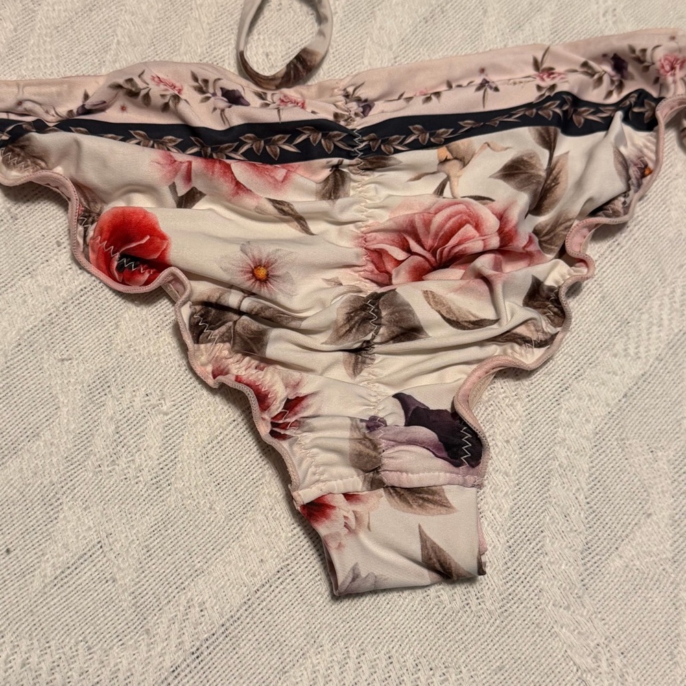 Agua Bendita two piece floral triangle teeny bikini Summer Beach pool - Picture 5 of 12